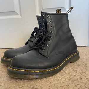 Dr. Martens Black Leather Combat Boots